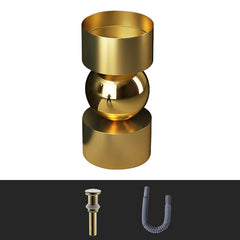 Stainless Steel Globe Freestanding Basin by Zinarch