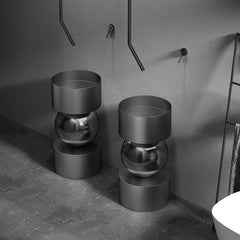 Stainless Steel Globe Freestanding Basin by Zinarch