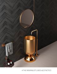 STAINLESS STEEL WINE GLASS FREESTANDING BASIN BY ZINARCH