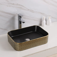 Gold and Black Designer Luxury Table Top Basin