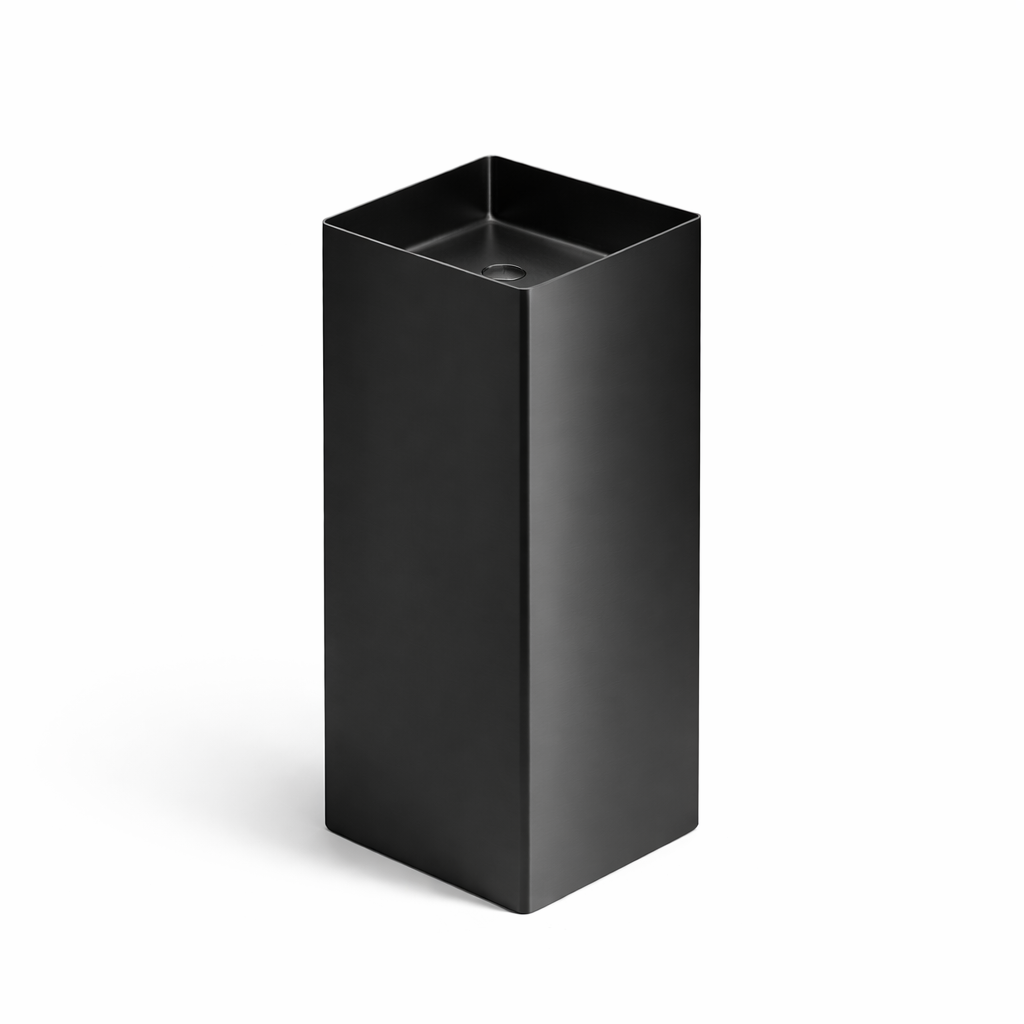 Luxury Square Stainless Steel Freestanding Basin