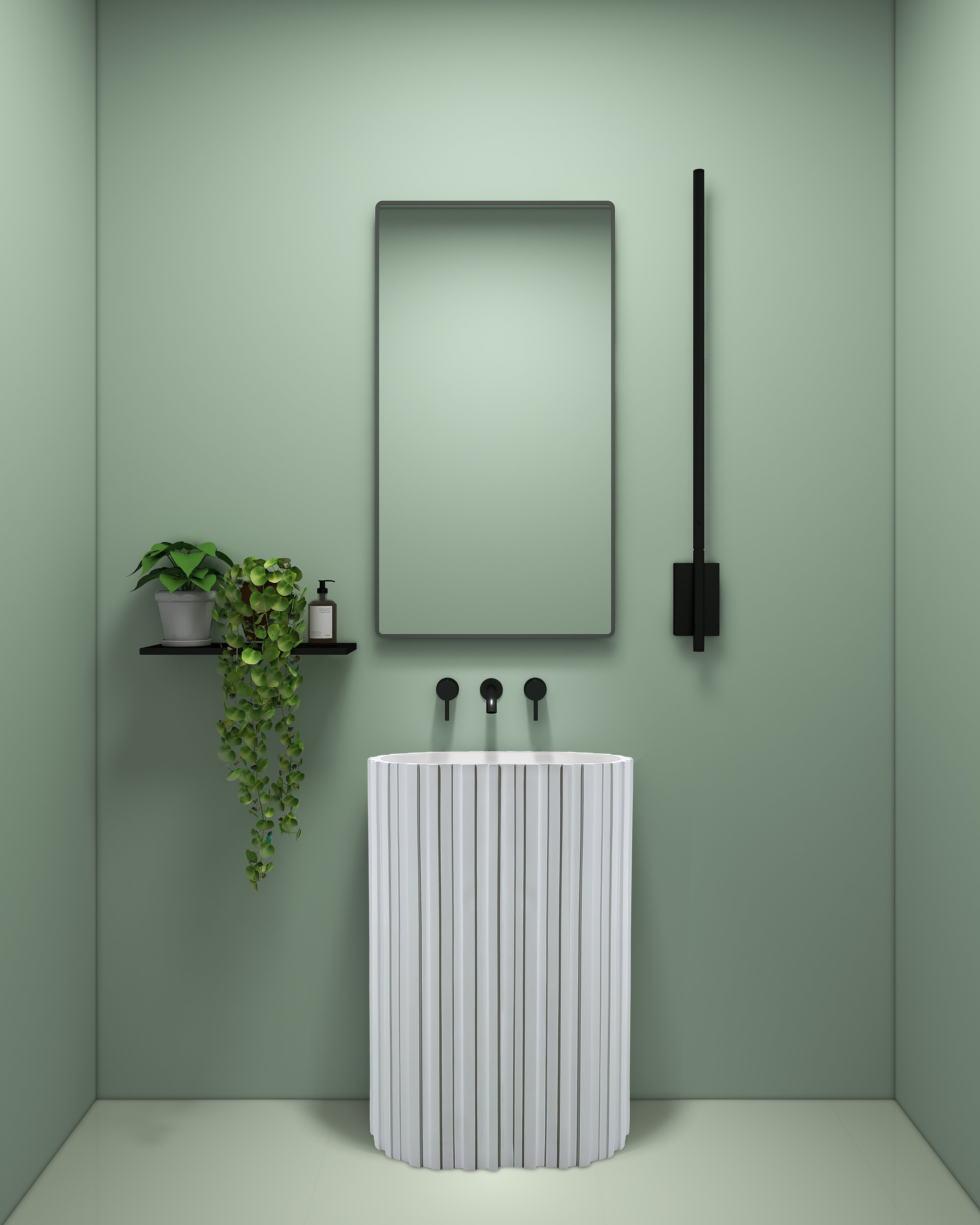 Striped Pedestal Basin by Zinarch