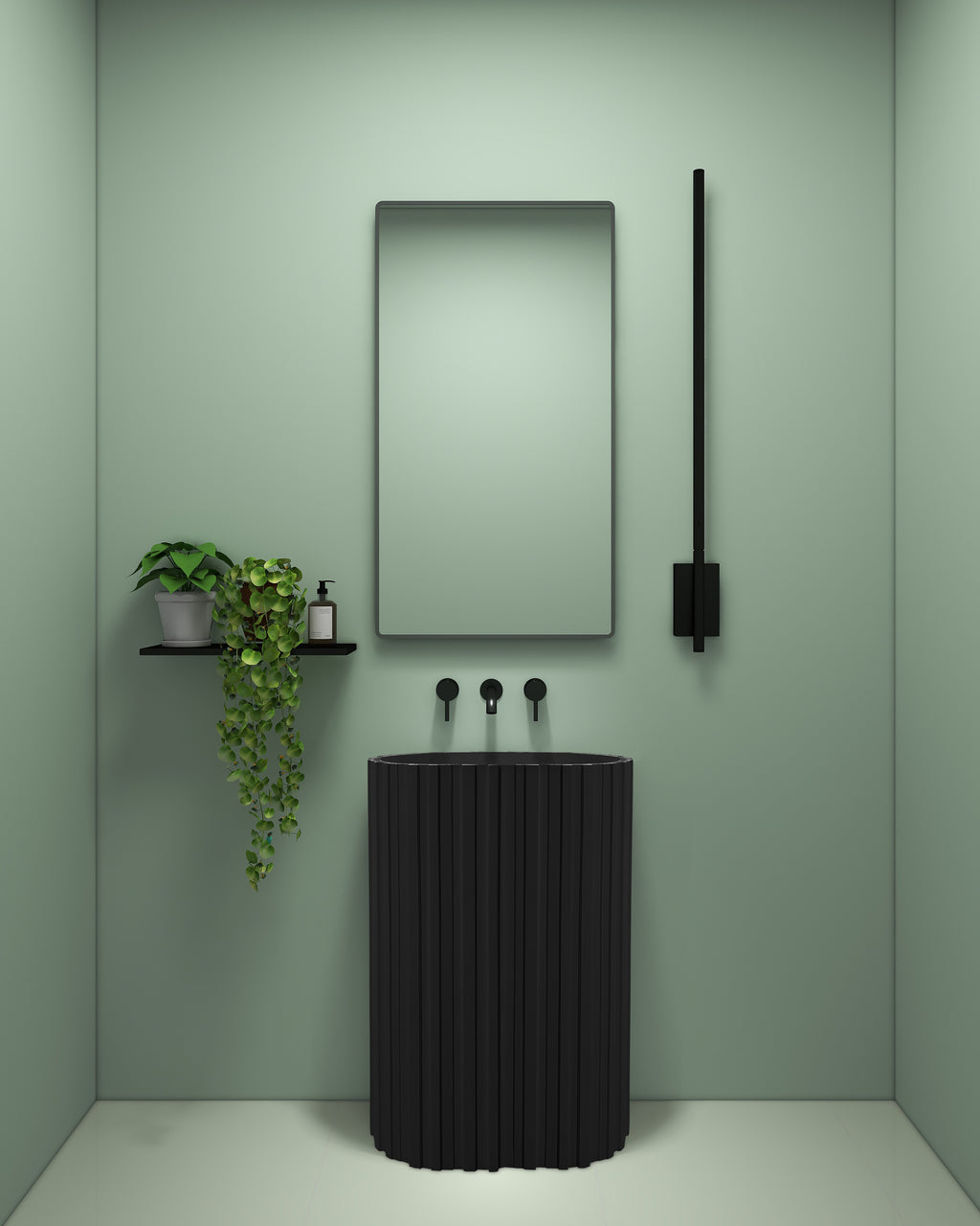 Striped Pedestal Basin by Zinarch