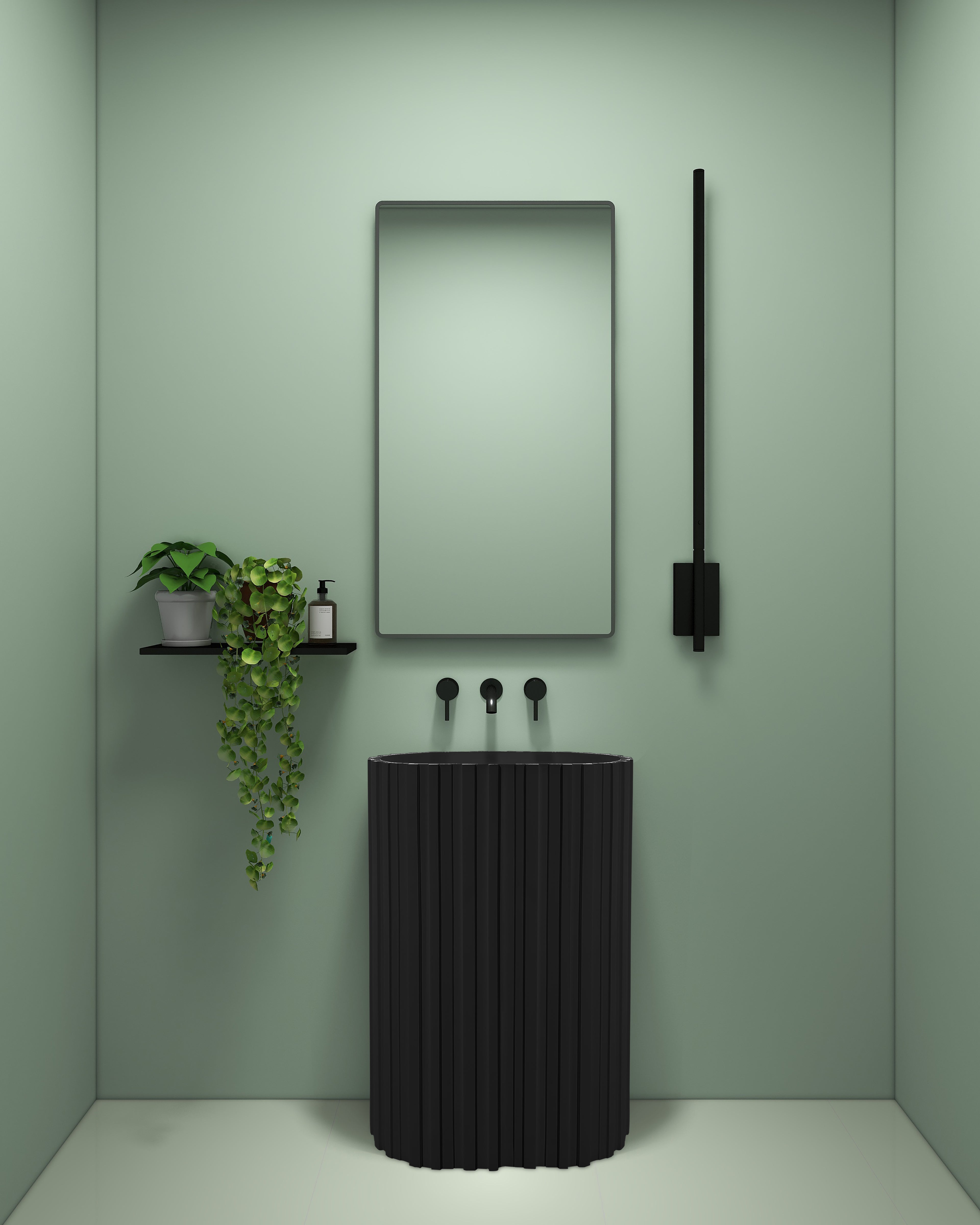 Striped Pedestal Basin by Zinarch