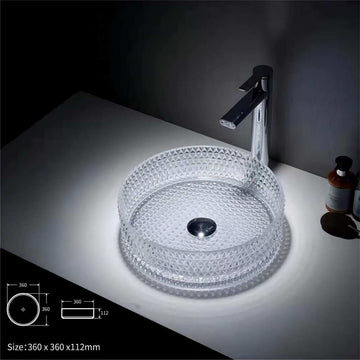 Zinarch Table Top Glass Basin