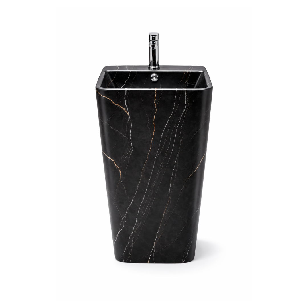 Square Black Panther Freestanding Basin