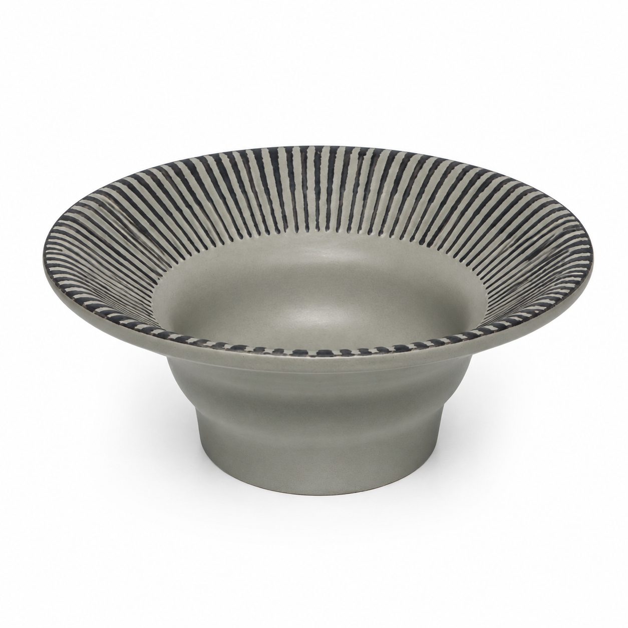 Obsidian Ripple Ceramic Basin