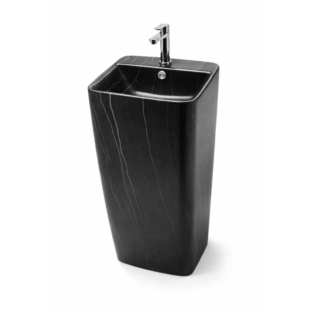 Square Black Panther Freestanding Basin