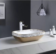 Floral Print Basin-Deal Strip White by Zinarch