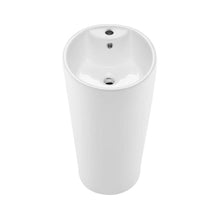 White Round Pedestal Basin by Zinarch