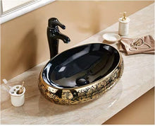 Black Rose Gold Print Basin BY Zinarch