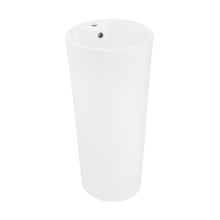 White Round Pedestal Basin by Zinarch