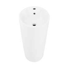 White Round Pedestal Basin by Zinarch