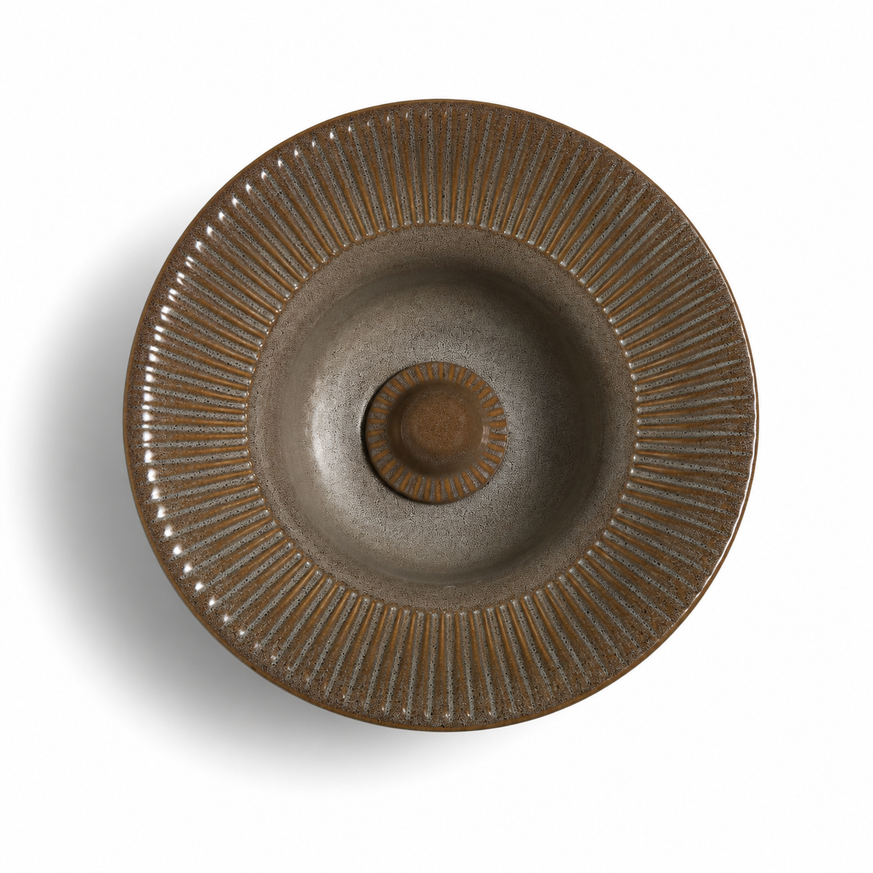 Obsidian Ripple Ceramic Basin