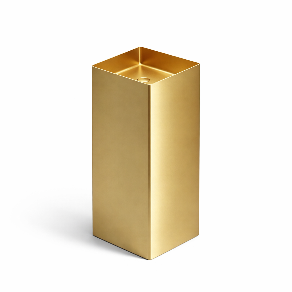 Luxury Square Stainless Steel Freestanding Basin