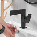 Matte Black Ultra-Thin Bathroom Vessel Sink Faucet