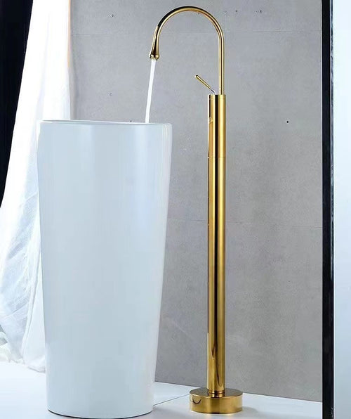 Floor mounted faucet