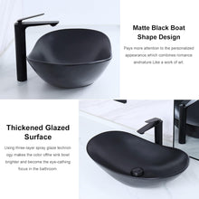 Matt Black Oval Basin by Zinarch