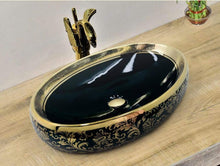 Black Rose Gold Print Basin BY Zinarch