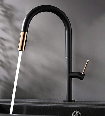 Slim Pull Out Faucet Black