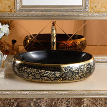 Black Rose Gold Print Basin BY Zinarch