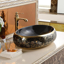 Black Rose Gold Print Basin BY Zinarch