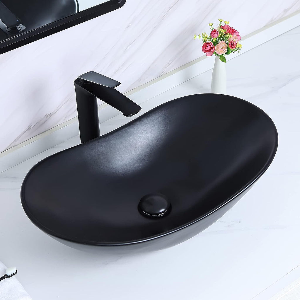 Matt Black Oval Basin