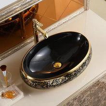 Black Rose Gold Print Basin BY Zinarch