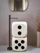 Dice Shaped Artificial Stone Freestanding Basin by Zinarch