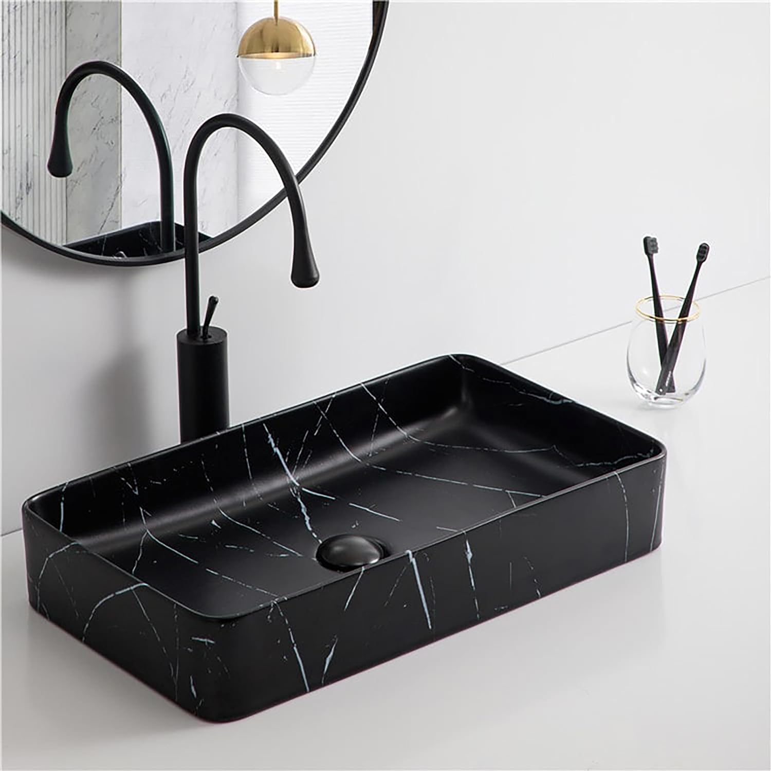 Matt Black Carrara Basin