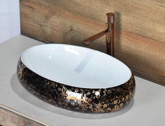 Gold Print White Basin