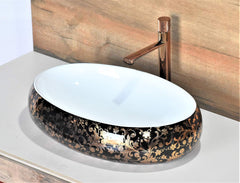 Gold Print White Basin