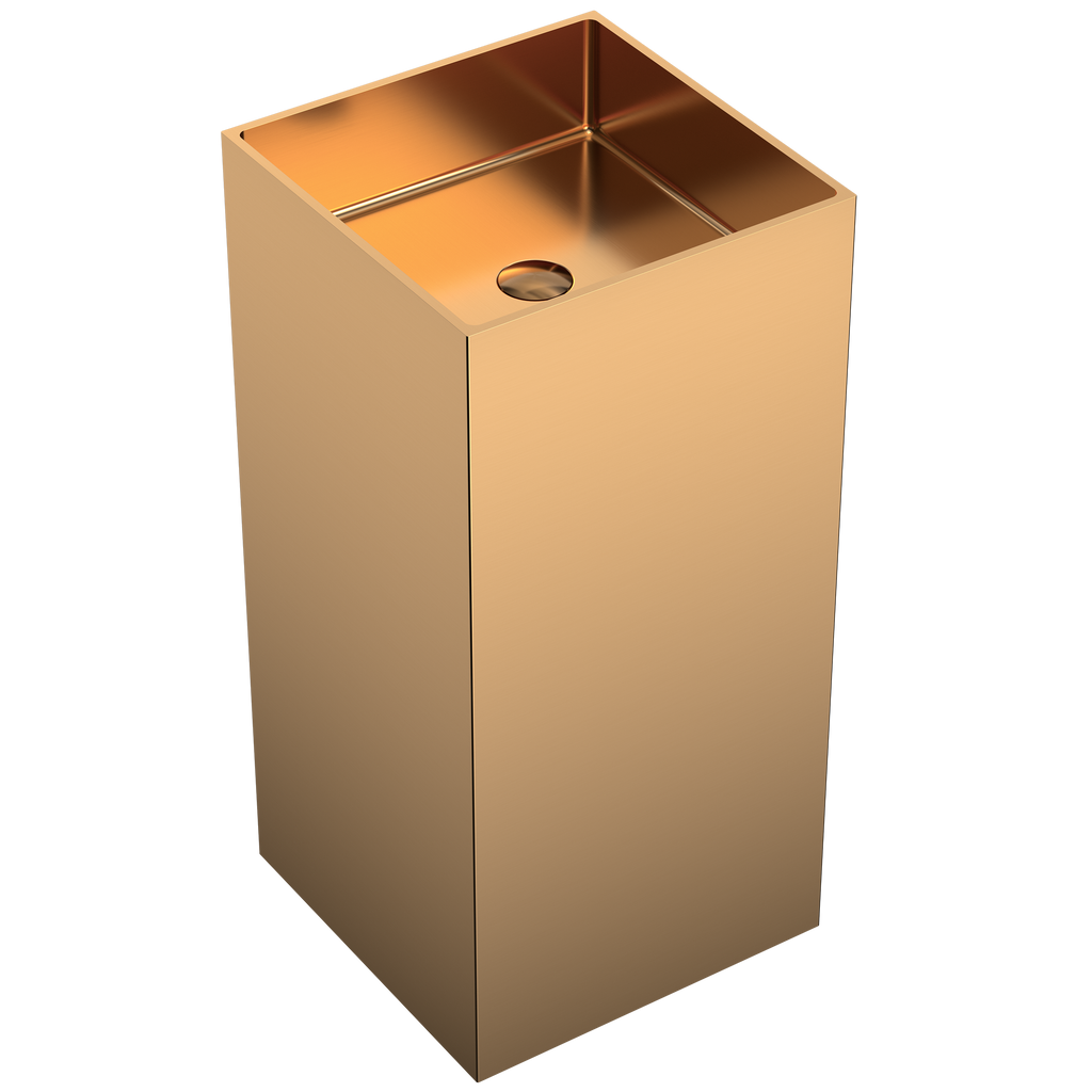 Luxury Square Stainless Steel Freestanding Basin