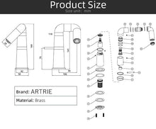 Universal Turning Bathroom Sink hot and Cold Toilet washbasin Faucet, no Water Inlet Pipe