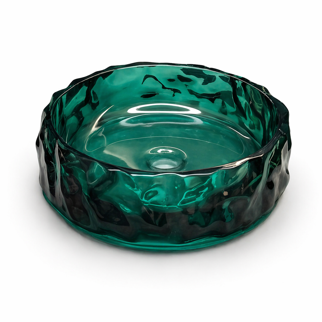 Emerald Green Glass Table Top Basin