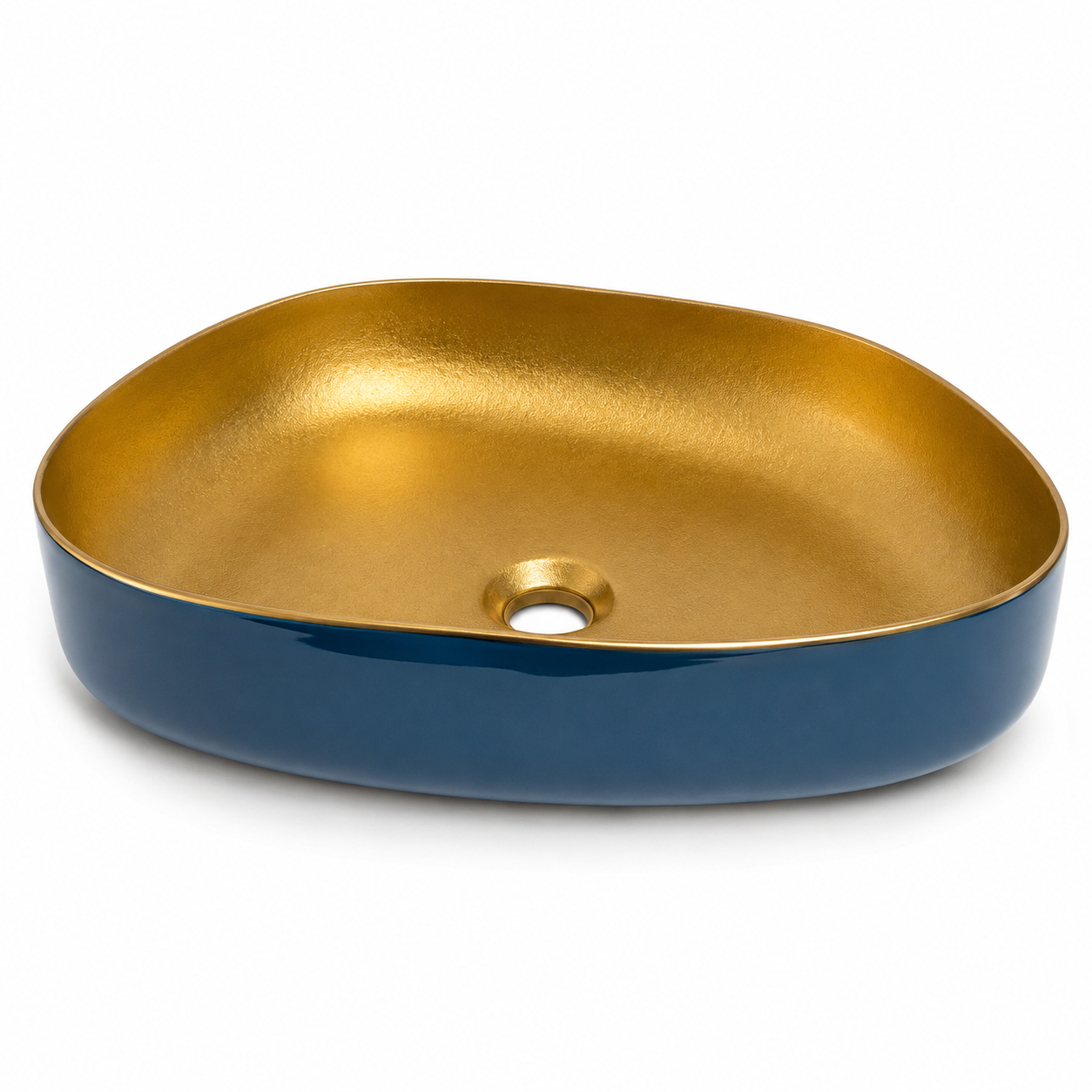 Luxe Oval Metal Countertop Basin