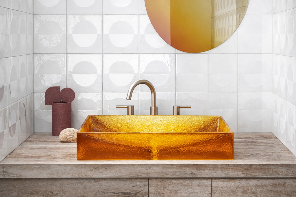 Amber Luxe Glass Countertop Basin