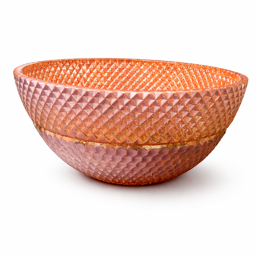 Diamond Textured Glass Countertop Basin