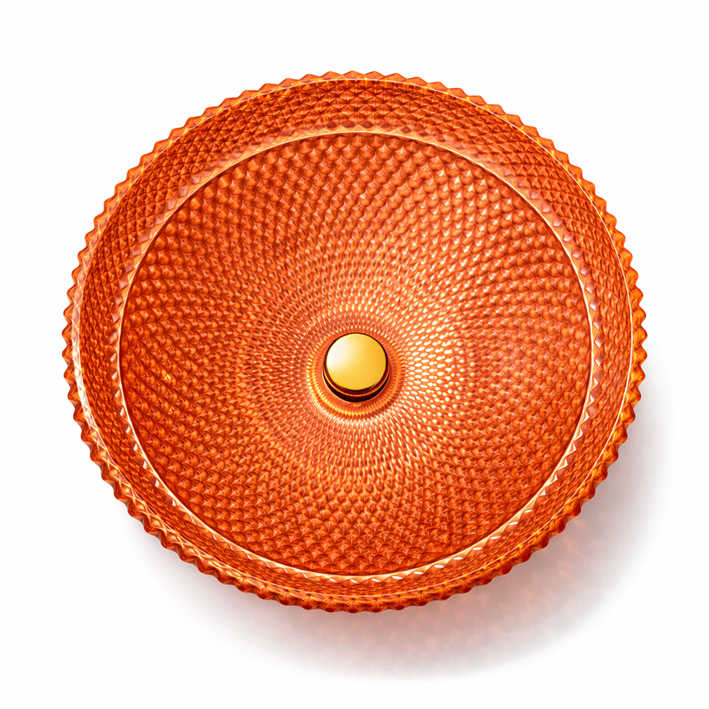 Diamond Textured Glass Countertop Basin