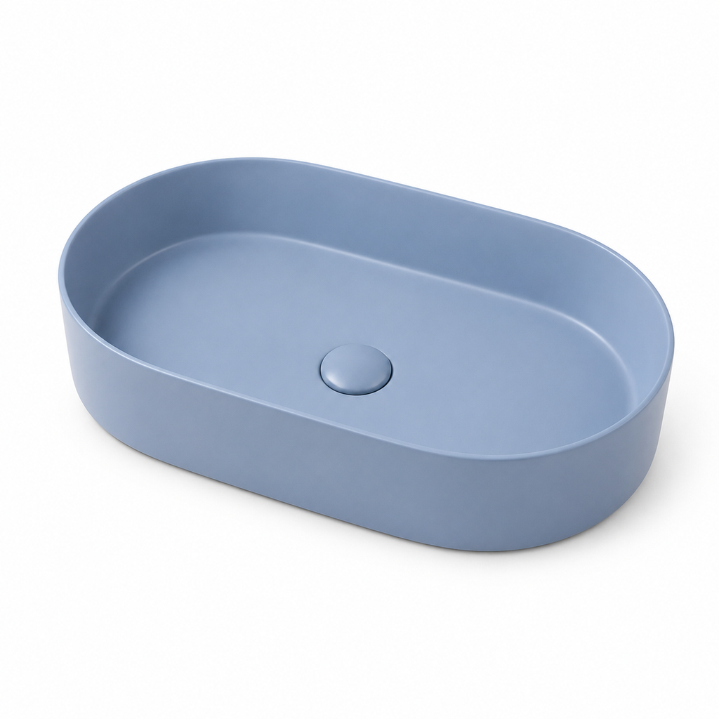 Azure Harmony Ceramic Basin