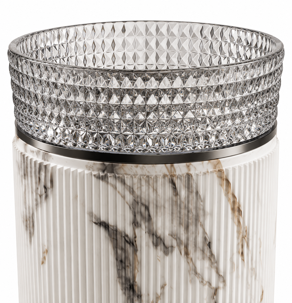 Liora Glass & Stone Pedestal Basin