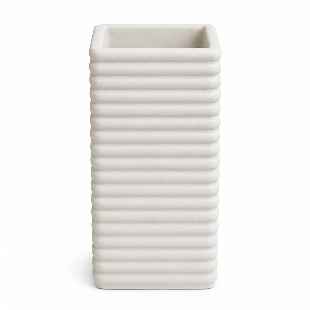 Zinarch Square Artificial Stone Freestanding Basin
