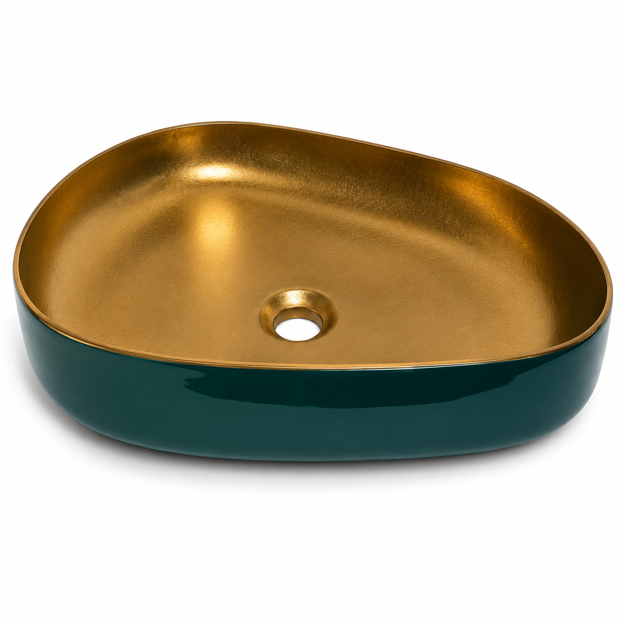Luxe Oval Metal Countertop Basin
