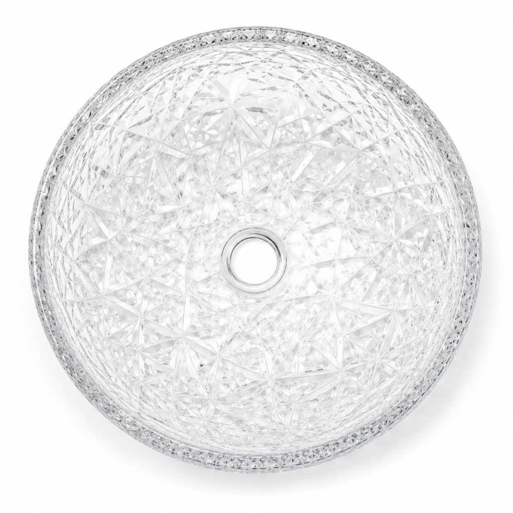 Crystal Cut Resin Countertop Basin