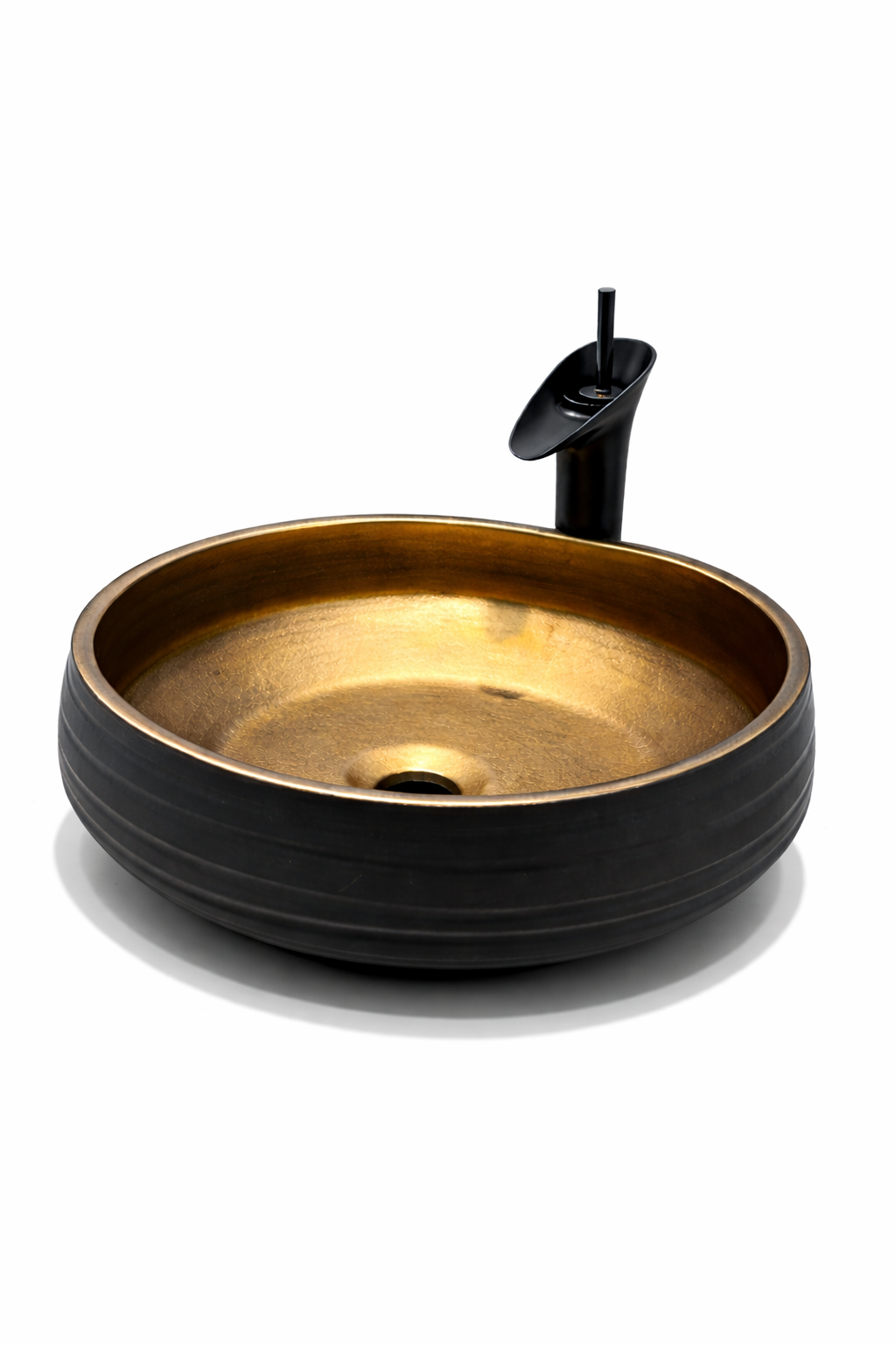 Ceramic Round Black Basin