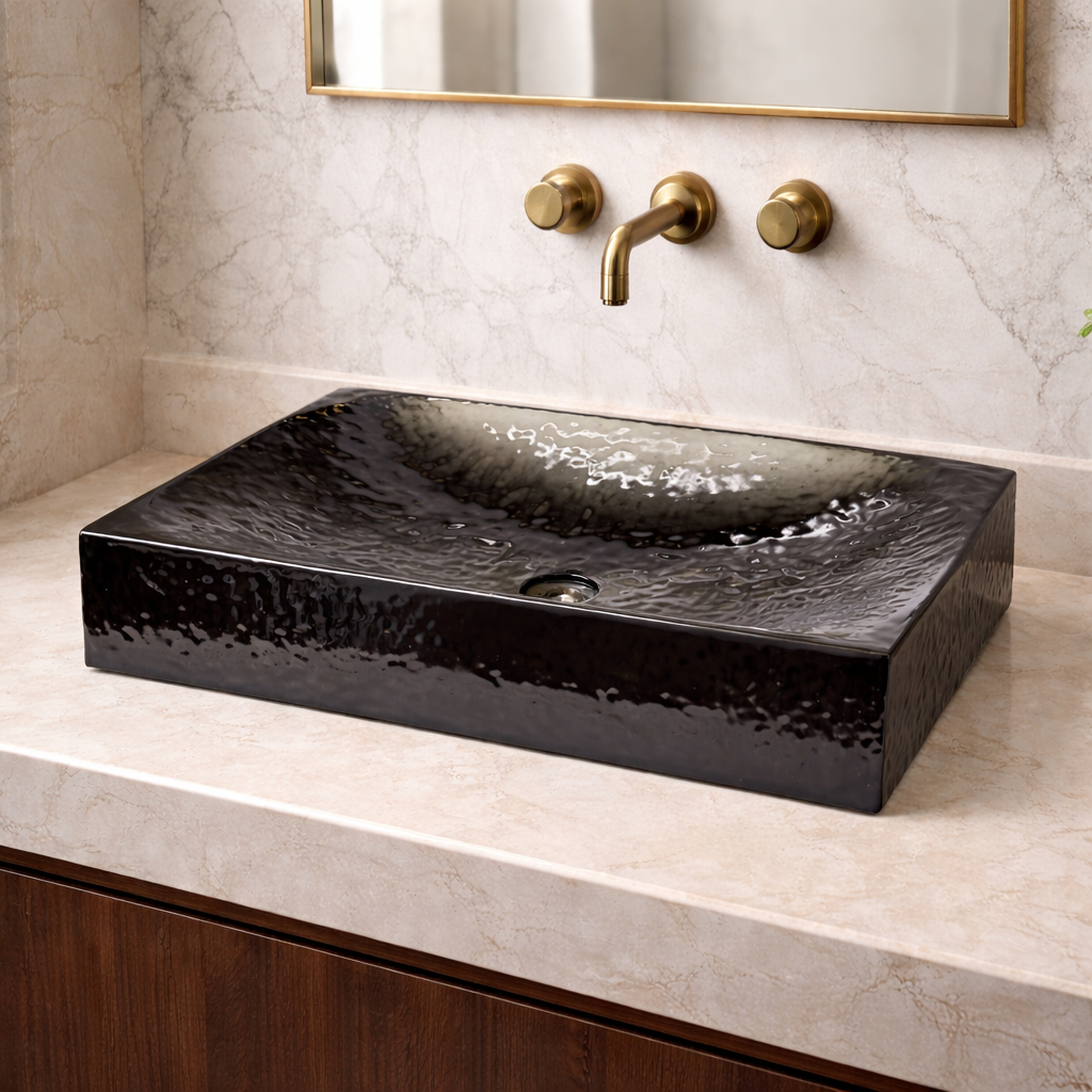 Amber Luxe Glass Countertop Basin