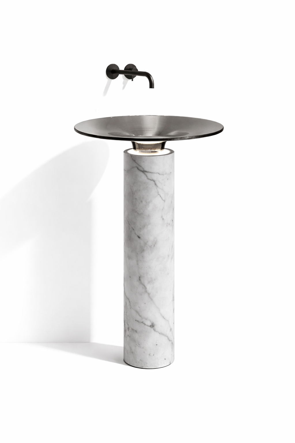Artificial Stone Pedestal Basin with Acrylic Top