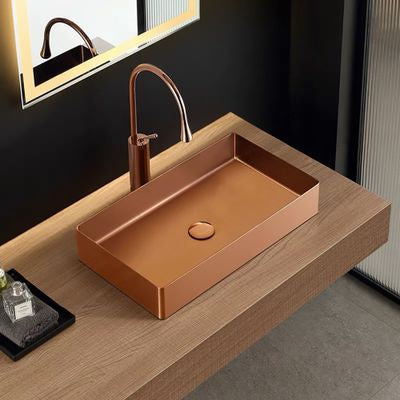 Zinarch Rectangle Shaped Steel Basin
