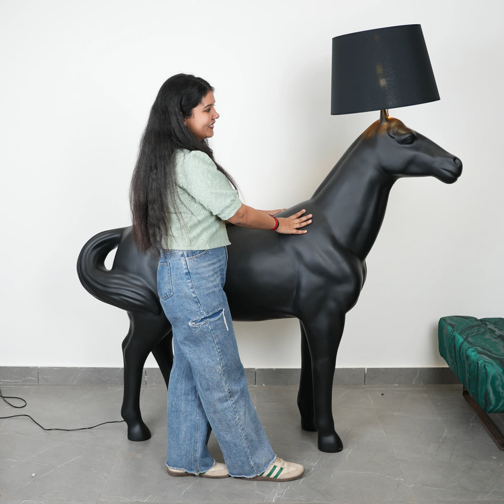 Midnight Horse Floor Lamp