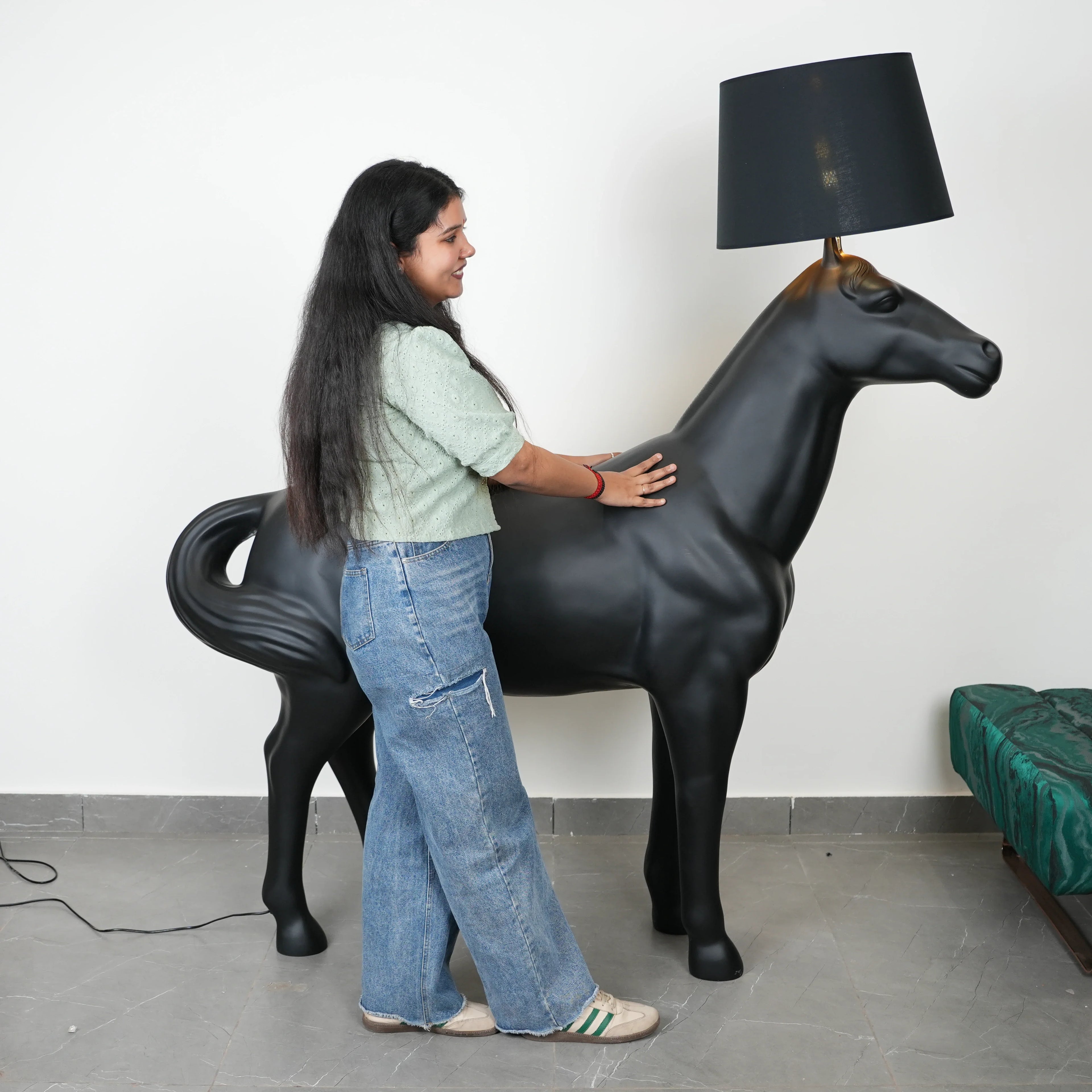 Midnight Horse Floor Lamp